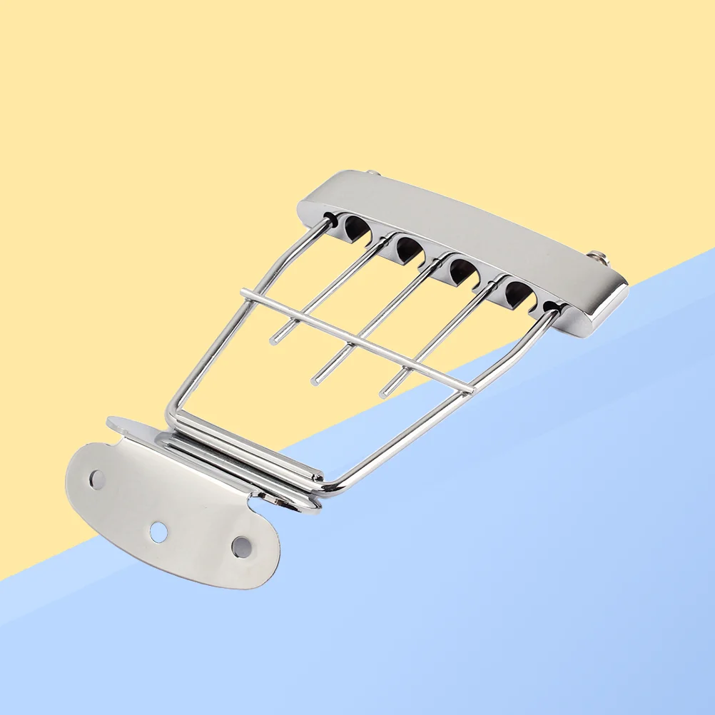 

Chrome Plated Trapeze Tailpiece Adjustable Guitar Tailpiec Bridge with Screws for Archtop Jazz Bass Guitar 15mm Spacing