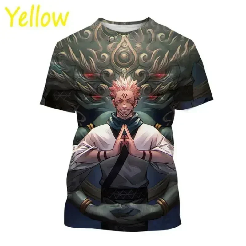 New Gojo Satoru and Itadoru Yuji 3D Print T-shirt Boy Causal Jujutsu Kaiju Graphic T Shirt Harajuku Street Tops Tees Clothing 5