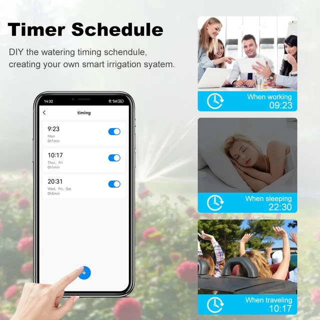 Tuya Zigbee Smart Sprinkler Timer Garden Automatic Irrigation System Can Programmer Watering Timer Remote Control Alexa Google 5