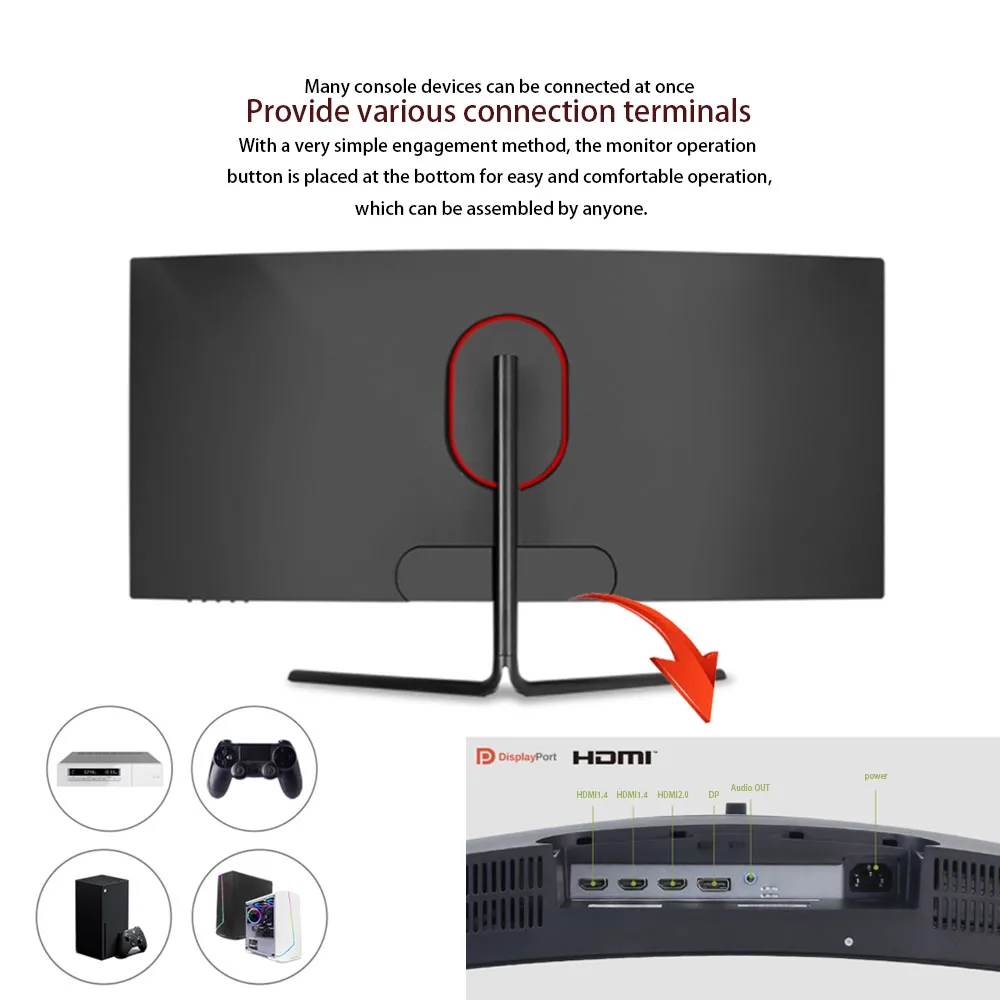 ǻ 繫 VA  ̸ 144hz Ŀ PC , ޴ HD ũž PS5 PS4 ÷̿ ȣȯ, 75hz, 34 ġ, 100Hz