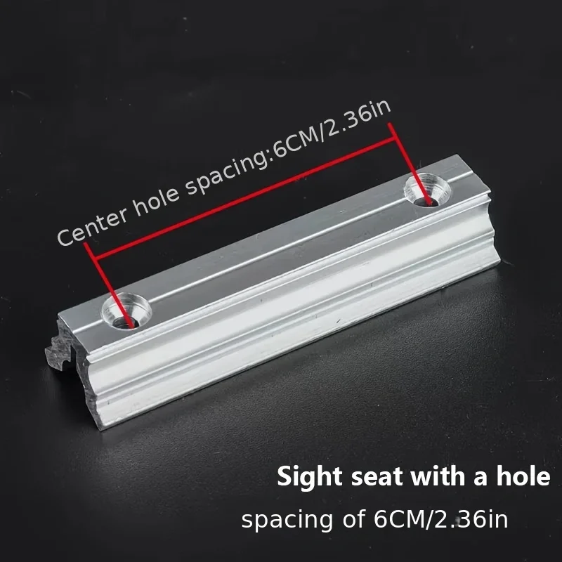 Base de visée métallique pour fronde télescopique avec fente carte et laser pêche