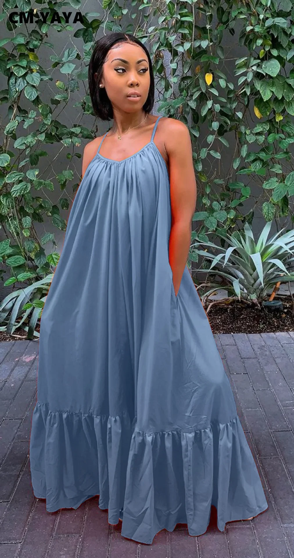 Plus Size Cruise Wear For Over 50 Print Dress With Pockets I