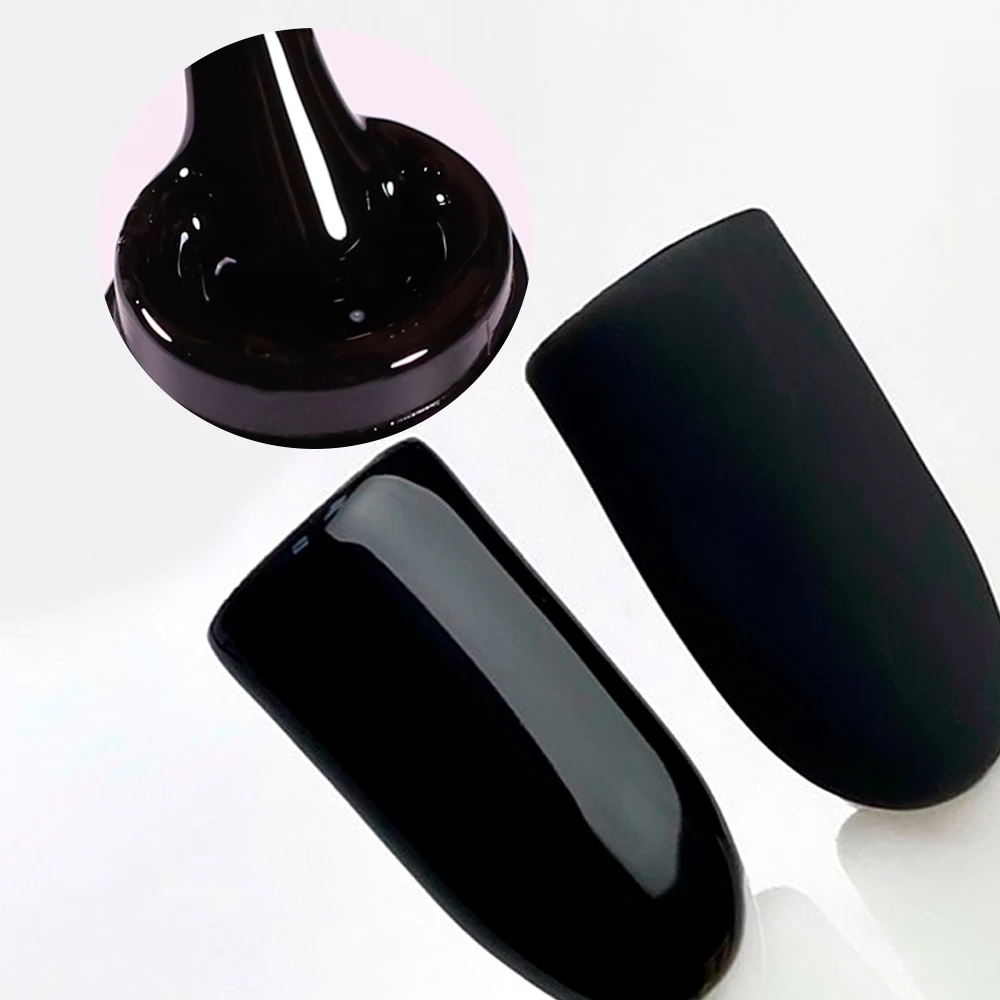 KODIES GEL Pure Black Gel Nail Polish 15ML Semi Permanent UV/LED Glitter Shimmer Manicure Esmalte Nail Gel Lacquer Soak Off Lak 3