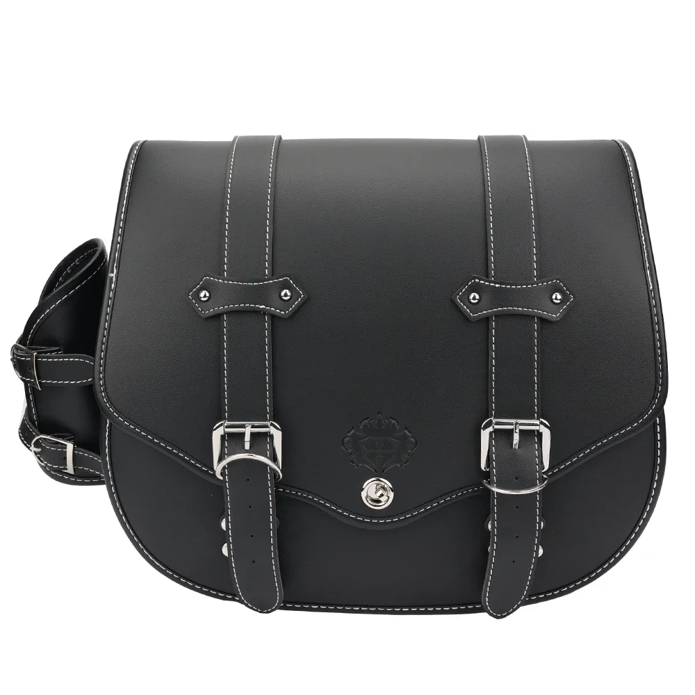 Motosiklet PU Deri Heybe Evrensel Montaj Braketi ile Yan Bagaj Çantaları Honda için Yamaha için Suzuki için Kawasaki için