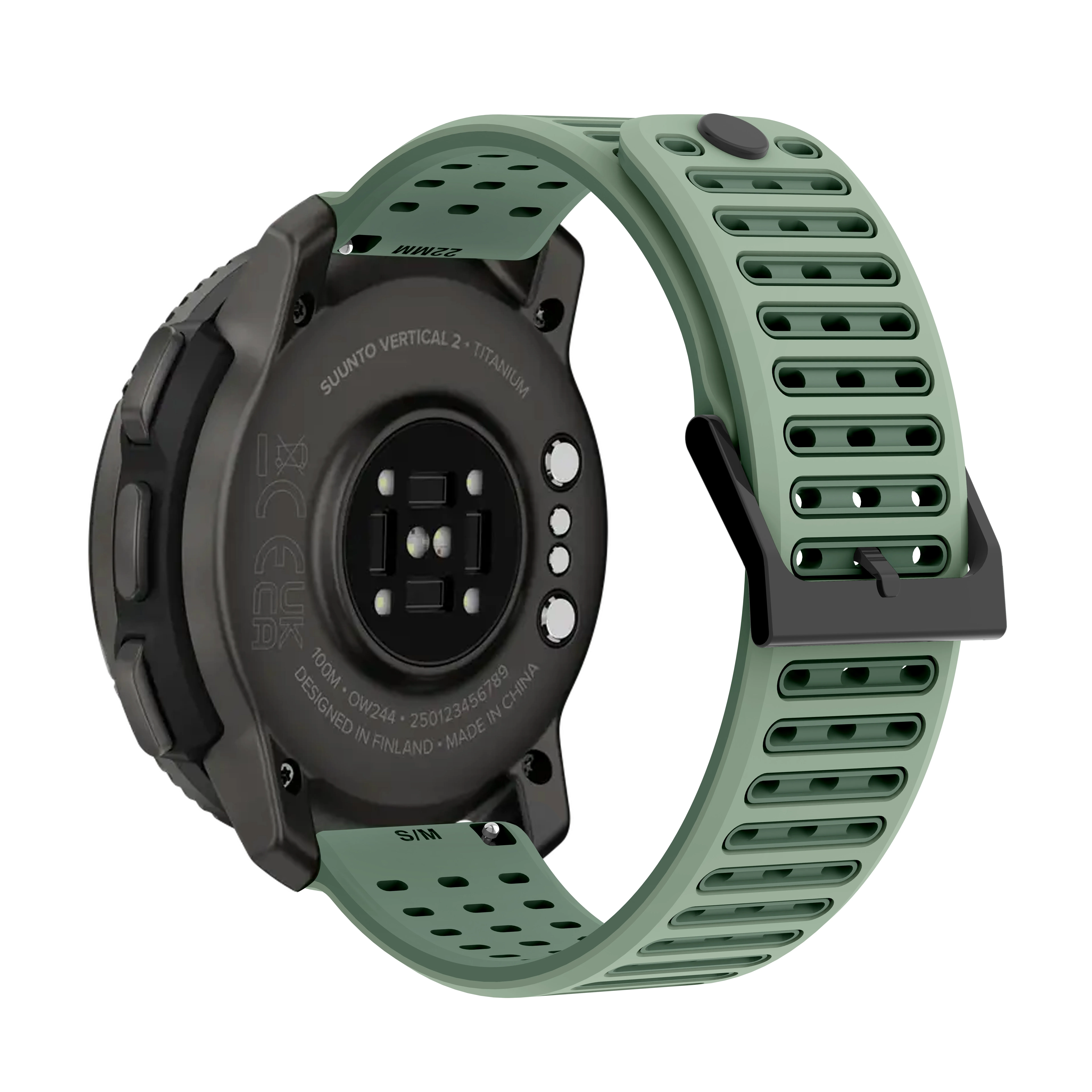 Breathable Silicone Sports Watch Strap - 22mm