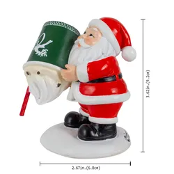 Festive Holiday Village Scene with Playful Children Figurines - Collectible Christmas Decoration (Santa with Cup)