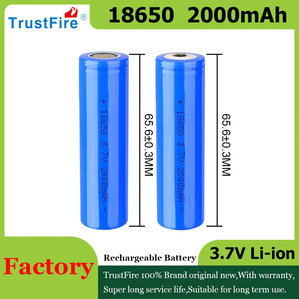 18650 li ion rechargeable battery (2000 mAh) - Original