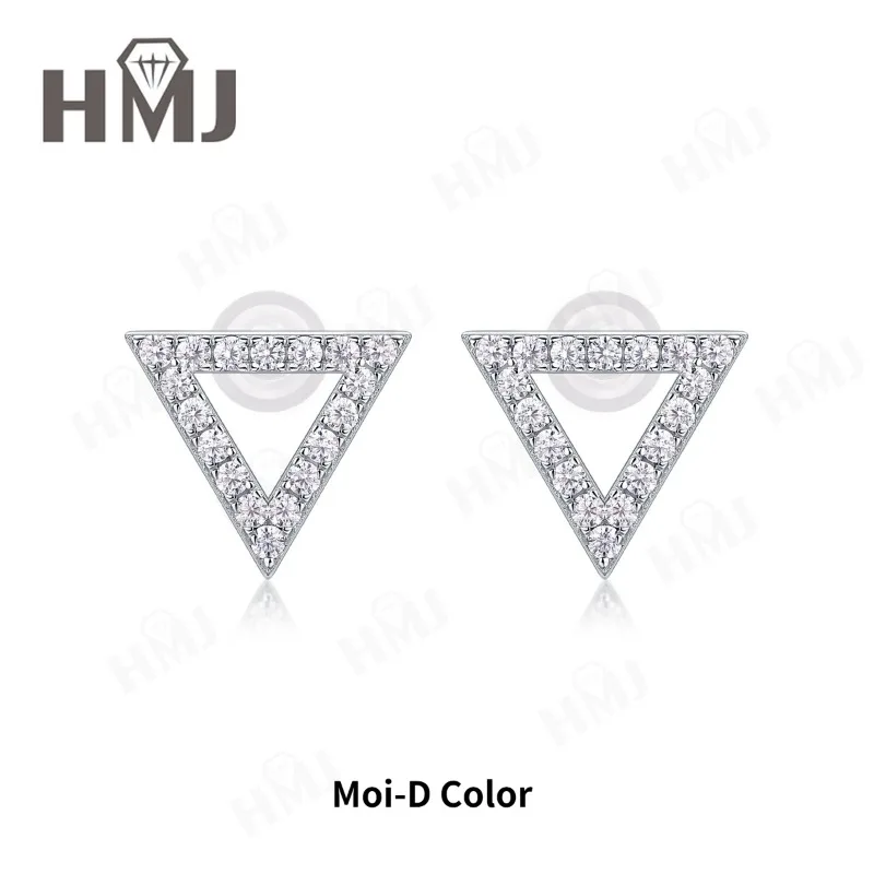 Laborgezüchtete, farbenfrohe Steine und Moissanit, 925er-Sterlingsilber, geometrische Ohrringe für Damen, exquisites, hochwertiges Schmuckaccessoire, Geschenk. – Detail 4