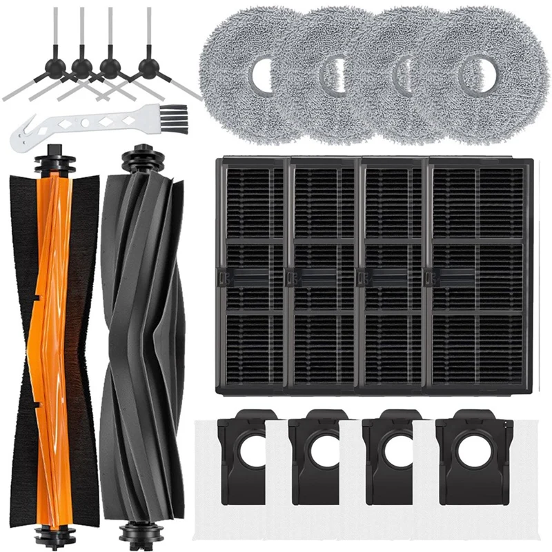 

Accessories Kit For Dreame X30 Ultra Robot Main Brush Side Brush Mop Pad Hepa Filters Dust Bags Cleaning Tool Replacement Parts