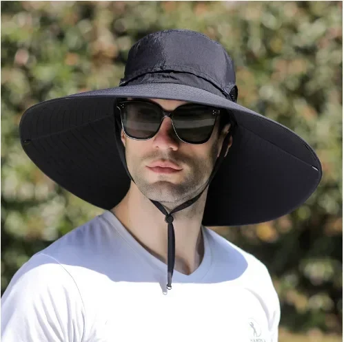 Solar Fan Bucket Hat Lightweight Breathable Wide Brim for Beach Gardening Hiking Rechargeable Via Sun or USB Cable for Men Women
