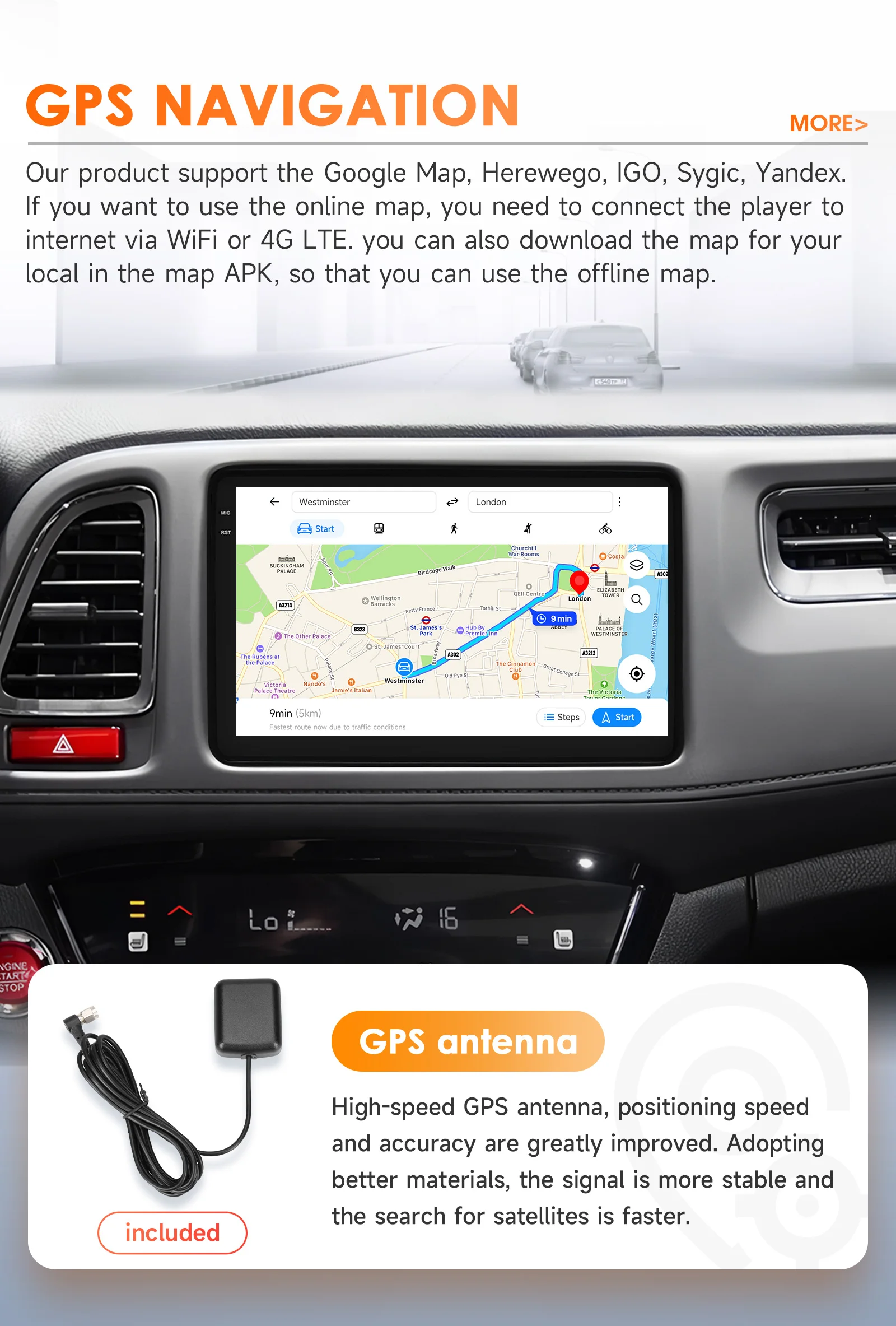 9" Hizpo 2Din Android Autoradio für Honda HR-V 2015 - 2020 Vezel 2 XRV Auto Carplay 4G BT SWC RDS DSP GPS Snapdragon 6115 360CAM – Detail 31