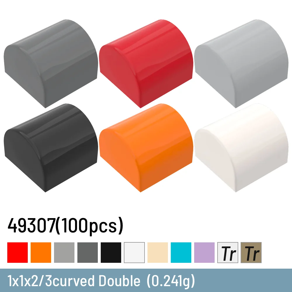 

100 шт., Детский конструктор 49307/66187, 1x1x2/3