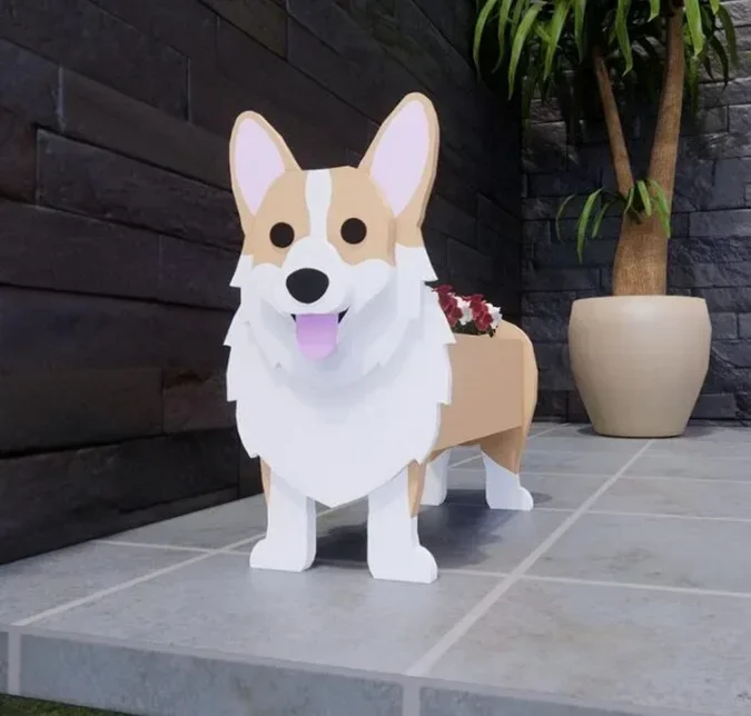 

New DIY Dog Planter Dog Flower Pot Pet Dog Flower Pot Cute Pet Potted Garden Decoration Vase Decoration Household