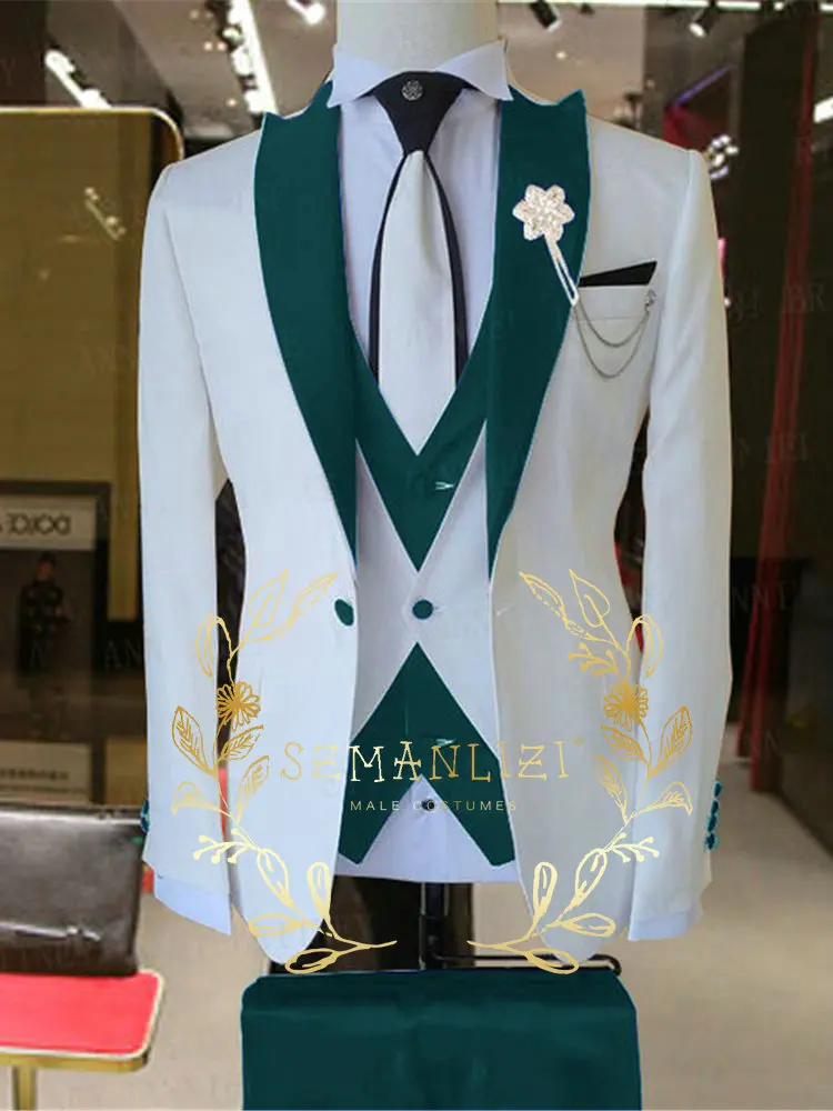 Suits For Men Latest Design Blazer Sets 3 Piece Trajes De Hombre Luxury Fashion Prom Party Dress Wedding Tuxedo mens suit