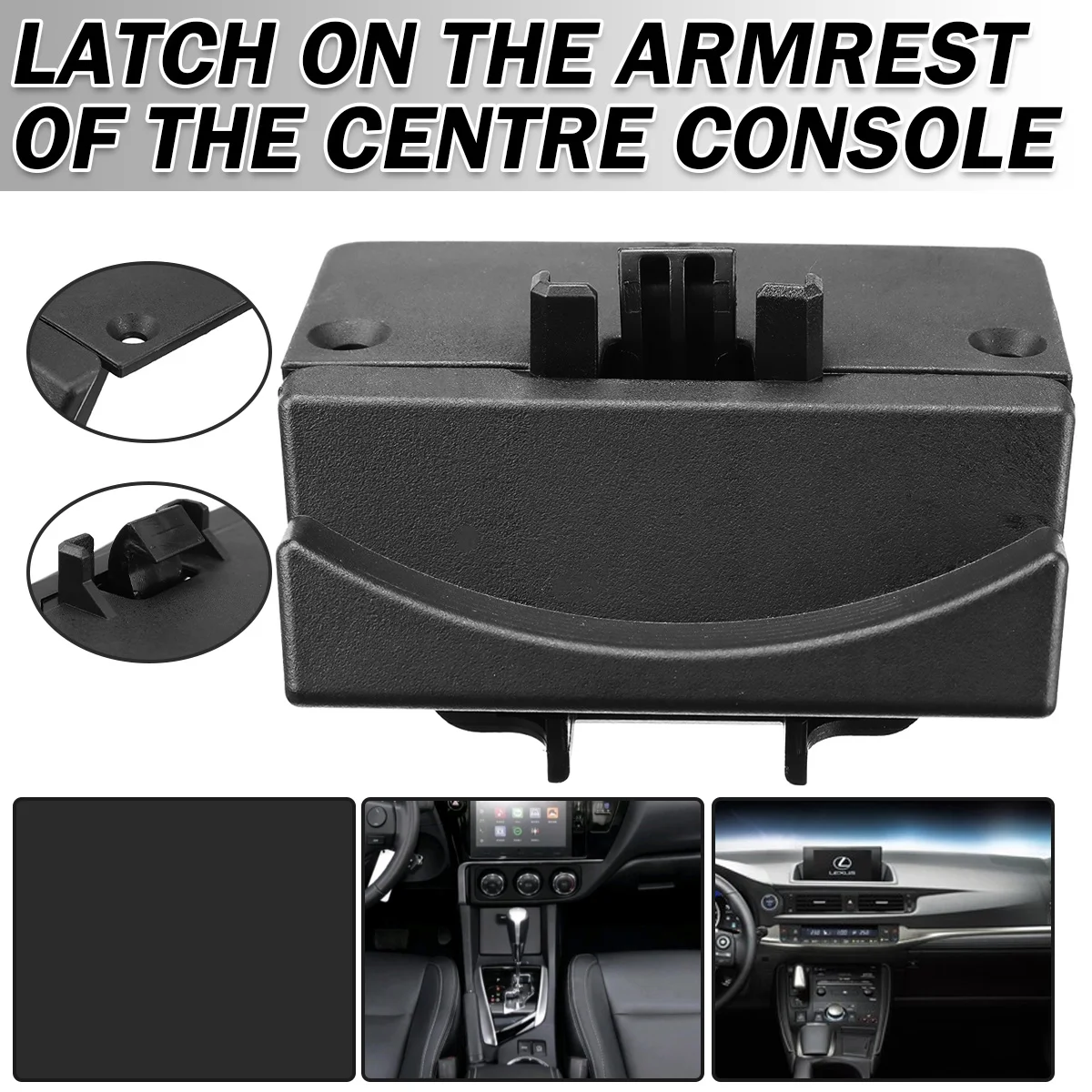 

New 1pc Car Center Console Armrest Latch Black Automobile Interior Armrests Replacement Part For Dodge Ram 1500 2000 2013-2018
