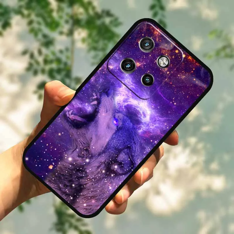 Colorful Painted Cat TPU Soft Silicone Phone Back Cover - Cute Design
