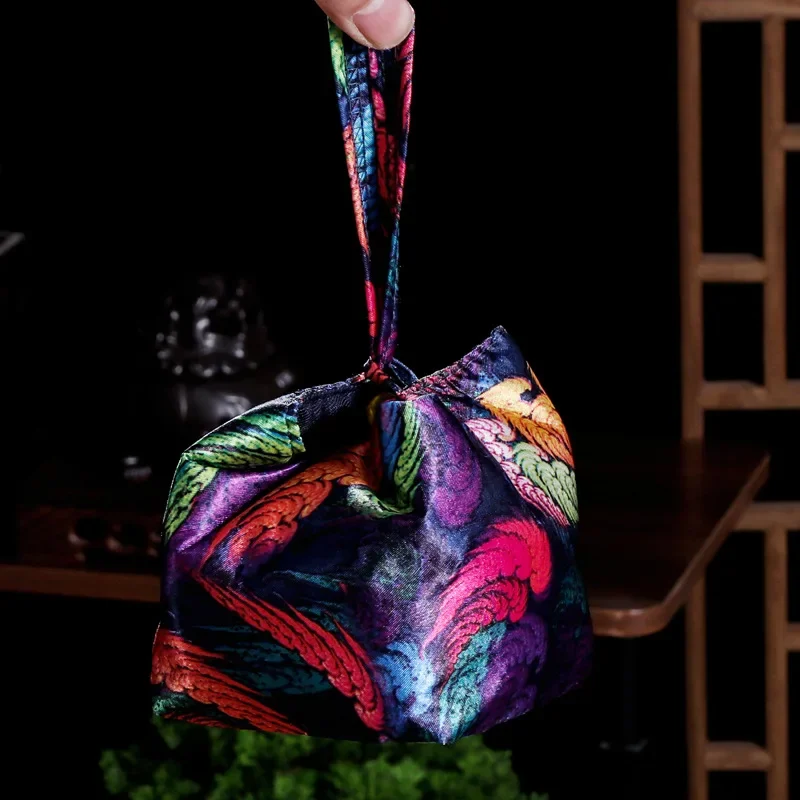 Portable Tea Set Buggy Bag Carry-on Small Teacup Bags Drawstring Bag Travel Master Cup Woven Cotton Travel Tea Set
