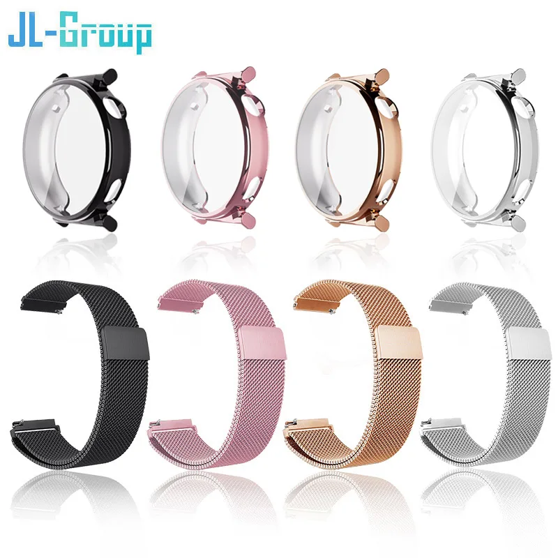 Premium Metal Strap with Case & Screen Protector – Magnetic Loop Watchband Bracelet Accessories