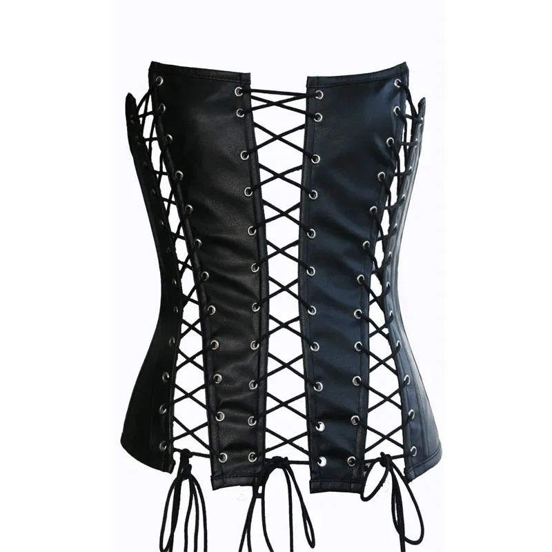 Steampunk Corsets Tops Women Sexy Gothic Lace-up Lingerie Bustier Hollow Out Black Corselet Overbust Clubwear - Image 2