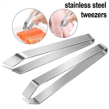 Nuovo 1 PC In Acciaio Inox Osso di Pesce Pinzette Pinza Clip Estrattore Pinze di Rimozione Osso di Pesce Spiumatura Morsetto Gadget Da Cucina Strumenti 1