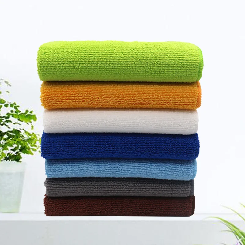 

10PCS Dining Rag Absorbent Cleaning Towel Kitchen Furniture Not Easy to Lint Small Square Towel Cleaning Cloth
