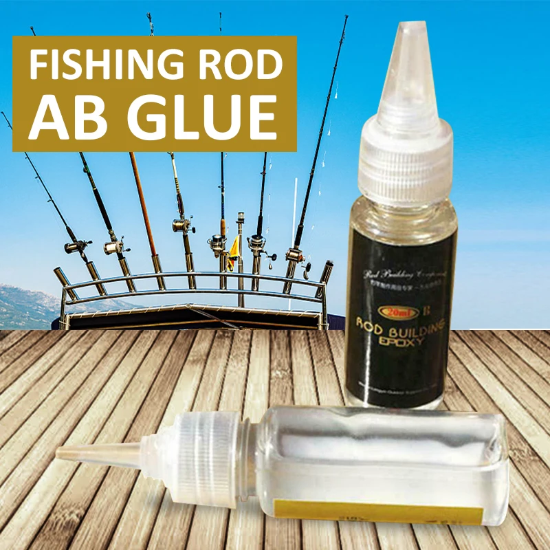 2pcs 10mL Epoxy Resin Fishing Guide Adhesive Fishing Repair Rod AB Glue