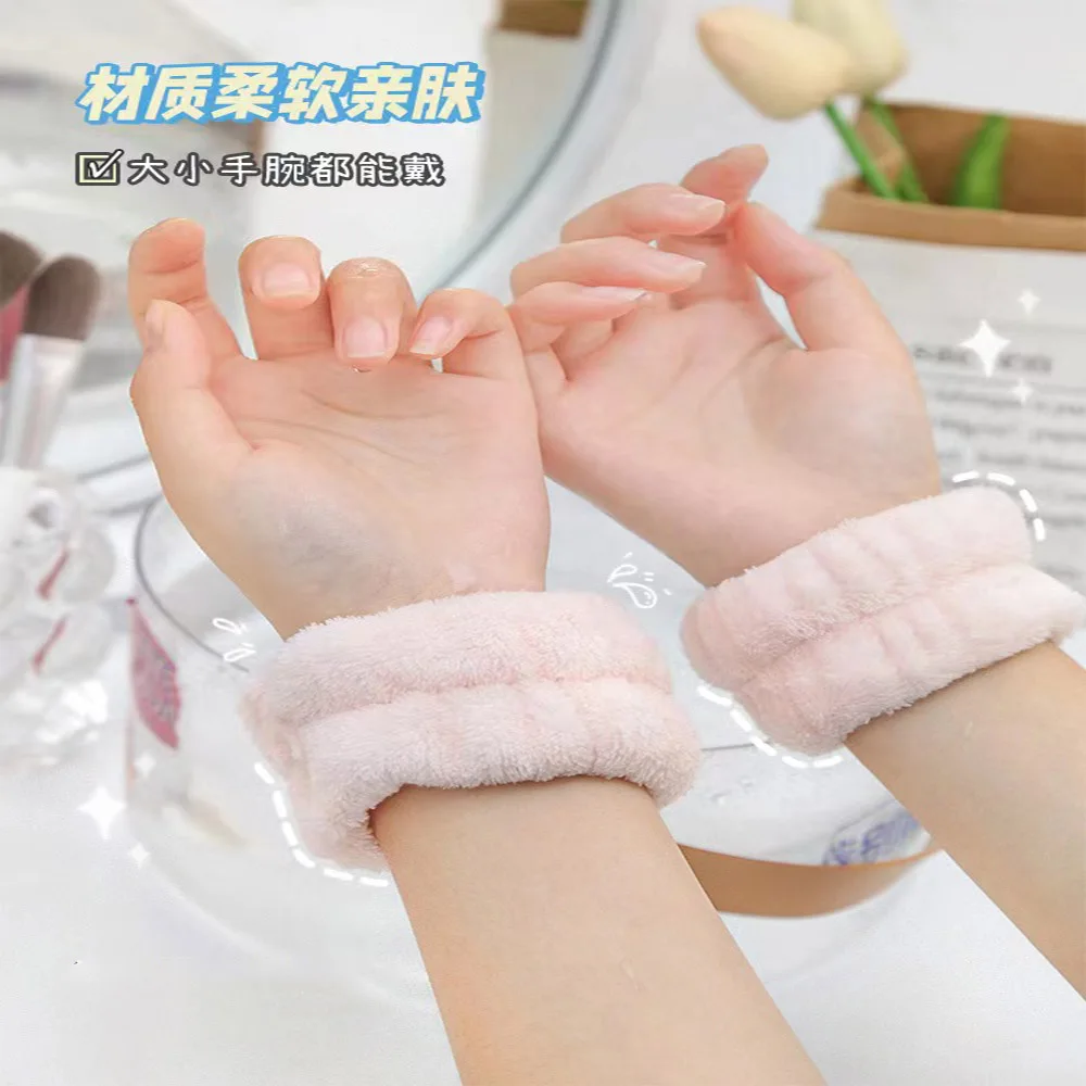 Washing Wristband Reusable Spa Wrist Washband Soft Microfiber Towel Wristbands For Washing Face Women Girl Yoga Running Sport