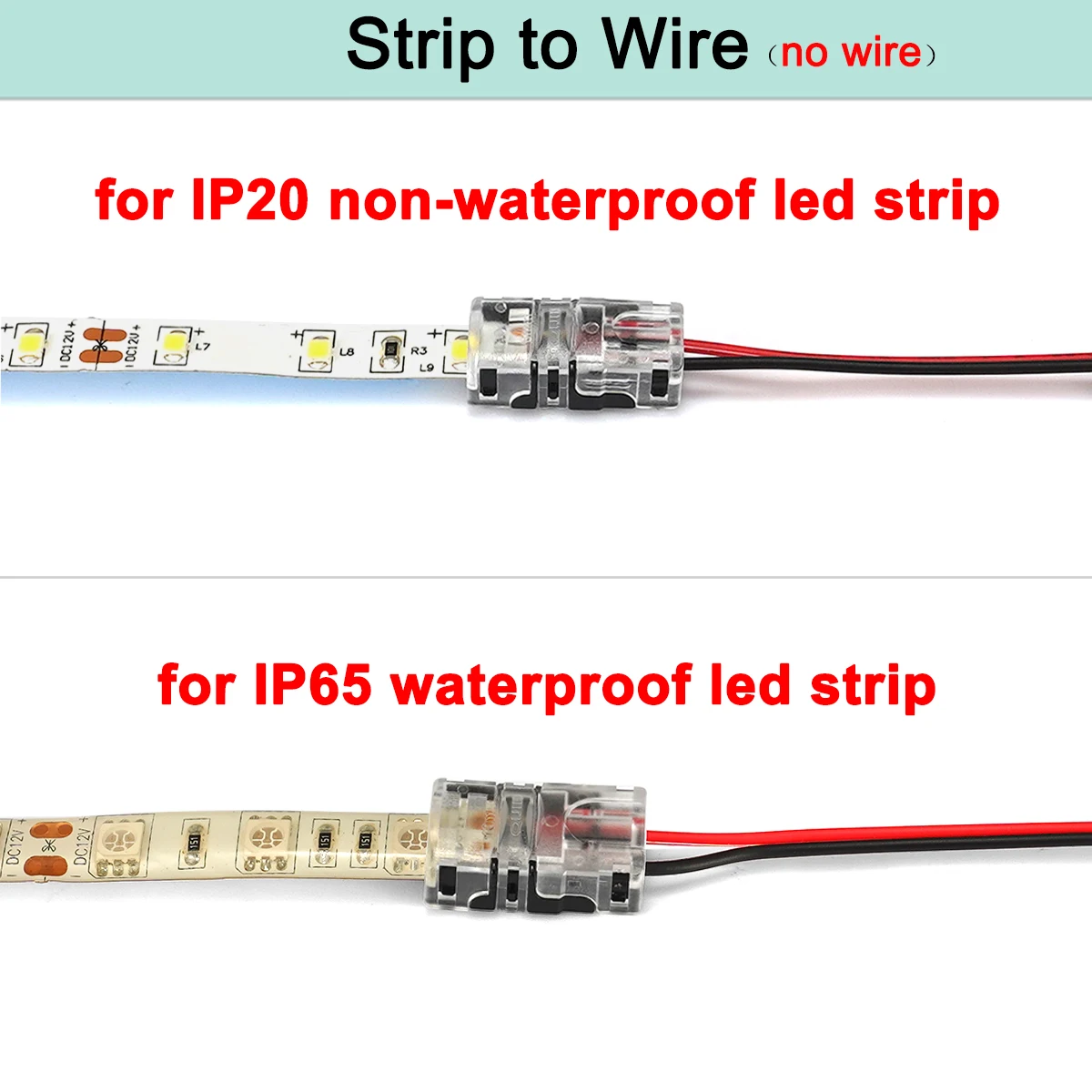 Conector de tira LED de 5/100 piezas, Cable de extensión de 2/4/5