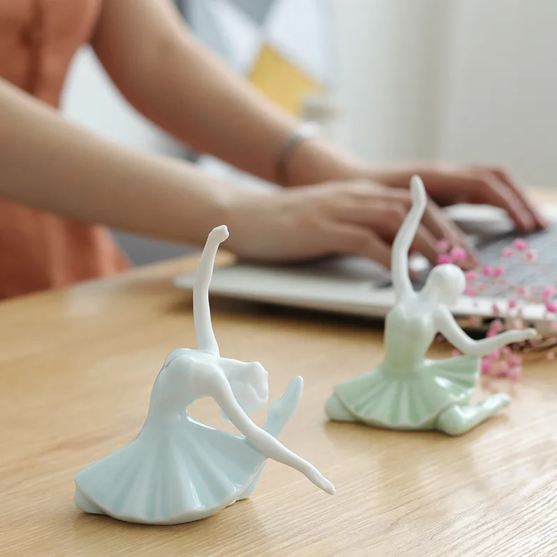 Tea Pet Character Ceramic Crafts for Girls, Home Decoration, Living Room, Ballet, Yoga