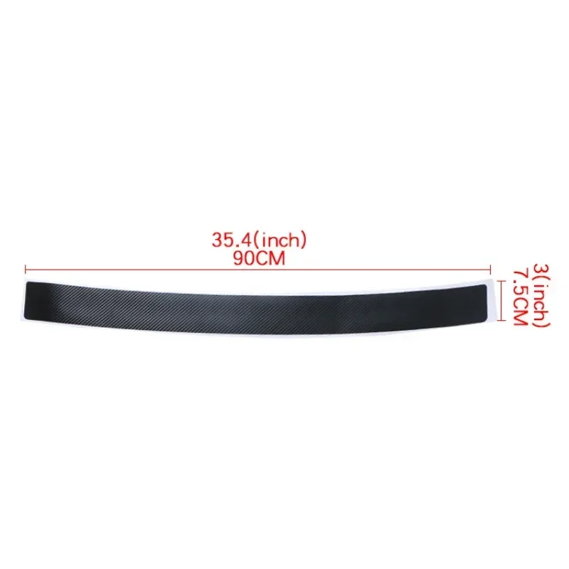 Carbon Fiber Car Rear Guard Plate Sticker for Trunk Bumper Protection