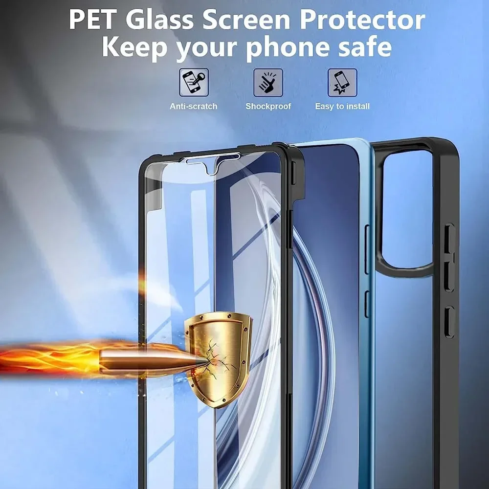 Premium 360° Full Body Shockproof Phone Case with Double-Sided Screen Protection