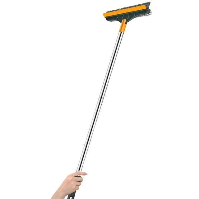 1 Floor Scrub Brush, 180 Degree Rotating Floor Brush With Scraper