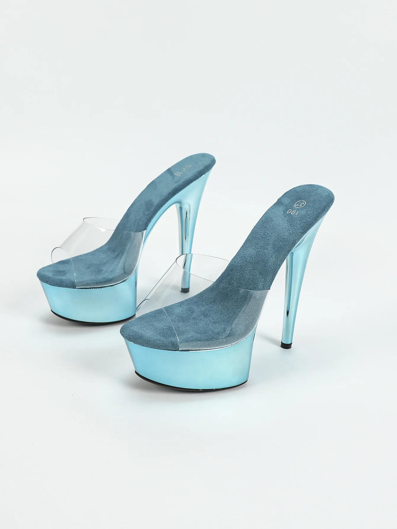 Damen High Heels Dünner Absatz Sexy Wasserdichter Tisch 15 cm Hohe Super High Heel Hausschuhe LFD-8661-B24 – Detail 30