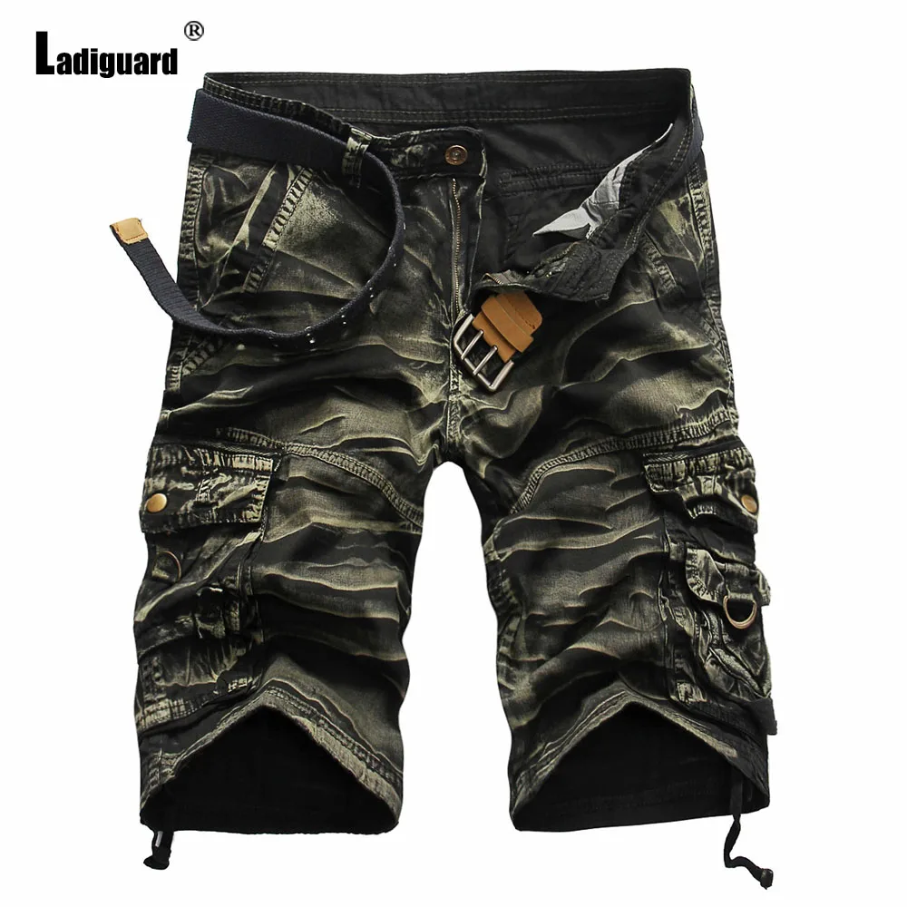 

Ladiguard 2023 Stylish simplicity Men Fashion Camouflage Shorts Men's Knee-Length Pants Outdoor Casual Stand Pocket Cargo Shorts