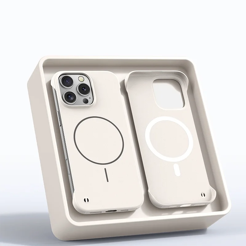 Ultra Slim Frameless Magnetic Wireless Charger-Compatible Phone Case