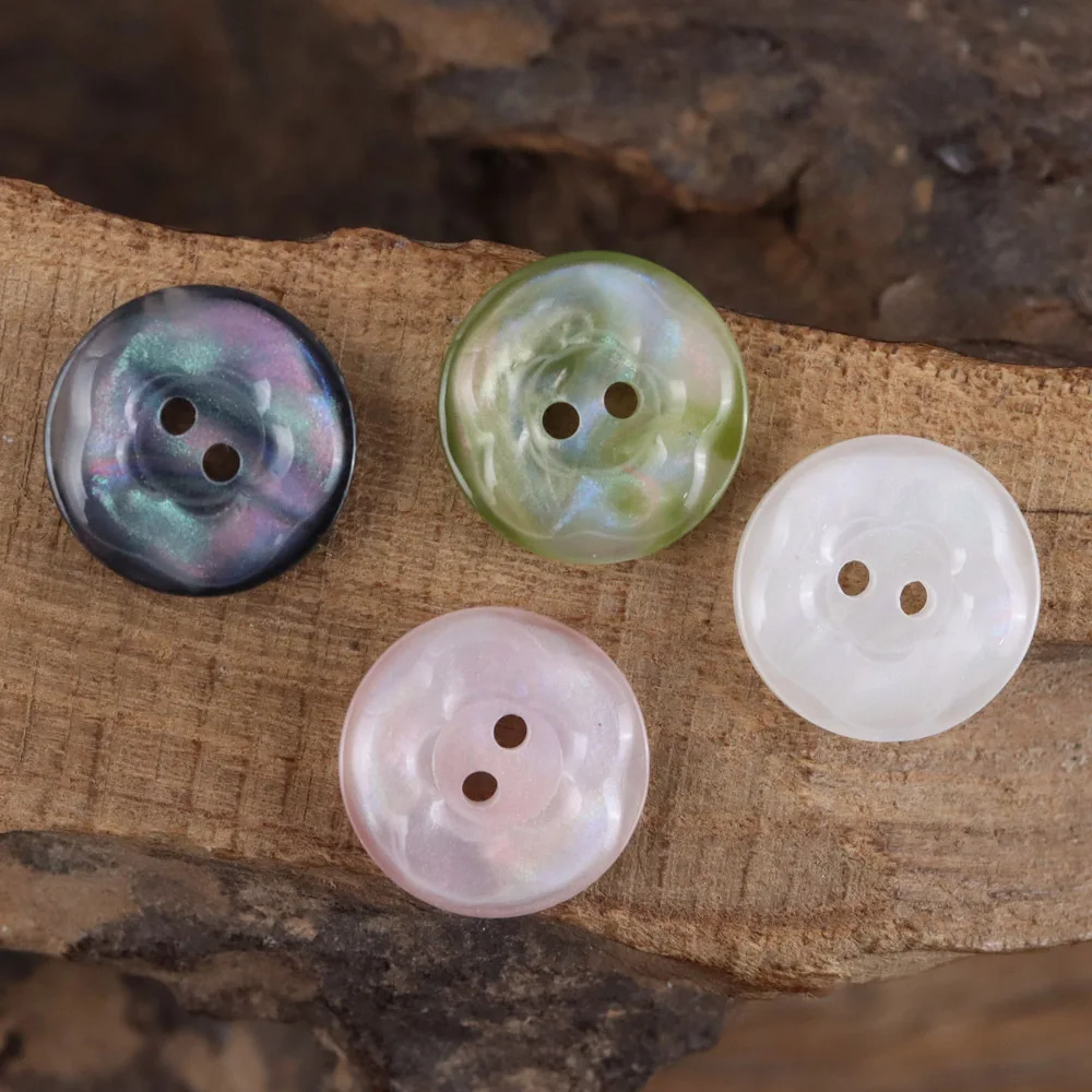 20Pcs 12/15/20mm 다채로운 검은 꽃 도금 한 단추 다채로운 셔츠 크리 에이..