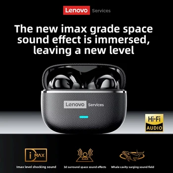 Lenovo LE208 TWS Bluetooth 6.0 Wireless Leather Earphones Stereo ENC Noise Cancelling Headphone 38ms Low Latency Gaming Headset