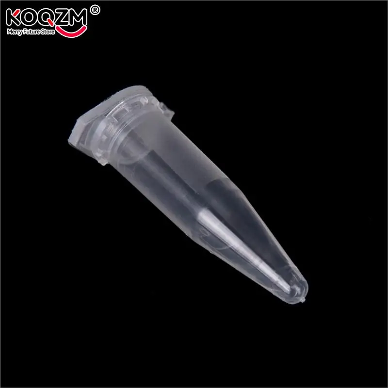 100 PCS 1.5ml Lab Clear Test Tube Centrifuge Vial Snap Cap Micro Plastic Container for Laboratory Sample Specimen Lab Supplies