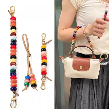 Colorful Beaded Decorative Chain for Longchamp Mini Bags Into Colorful Handheld Non Destructive Modification Shoulder Straps 1