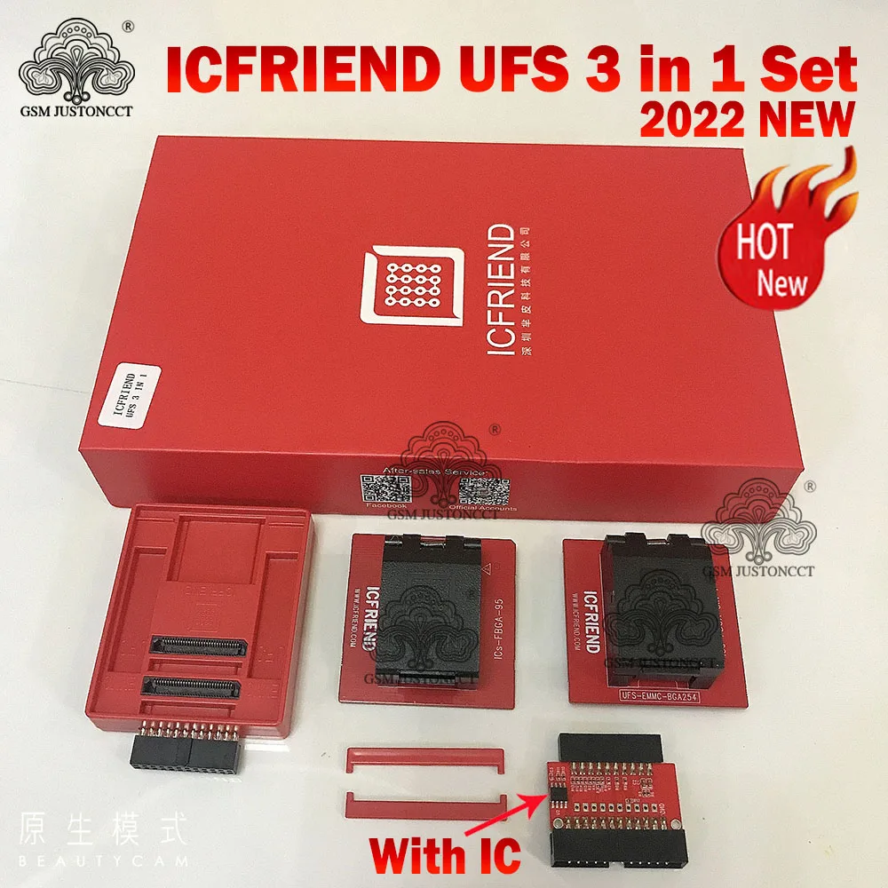 Новинка 2022 оригинальные UFS разъем адаптера ICFriend ICs-UFS 3 в 1 с поддержкой BGA254 BGA153 BGA95