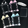 New Ins Cute Cat Ribbon PVC Photocard Holder Kpop Photo Card Holder Bag Pendant Korean Stationery Gifts 5