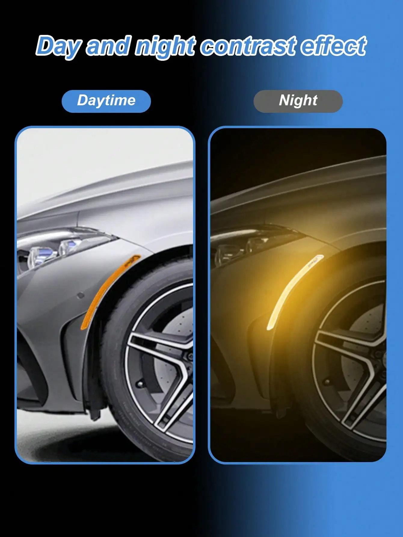 자동차 휠 림 반사 스티커 고시인성 안전 데칼 충돌 방지 보호대