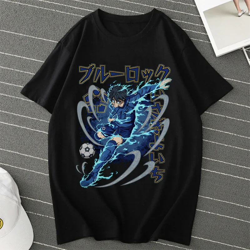 Blue Lock Yoichi Isagi Manga Shirt Retro Hip Hop T-Shirt Unisex Streetwear Magliette Grafiche Blue Lock T-Shirt Oversize Top