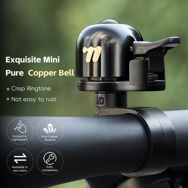 WEST BIKING Pure Copper Bicycle Bell High Decibel Super Loud Mountain Road Bike Warning Horn Balanced Cycling Tintin