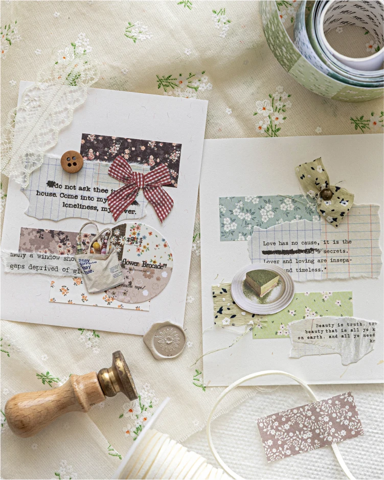 50 mm * 2 m/Rollen INS Masking Tapes Floral Collection Dekor Label Aufkleber für Journal Scrapbooking Tagebuch Album Briefpapier Klebeband – Detail 16
