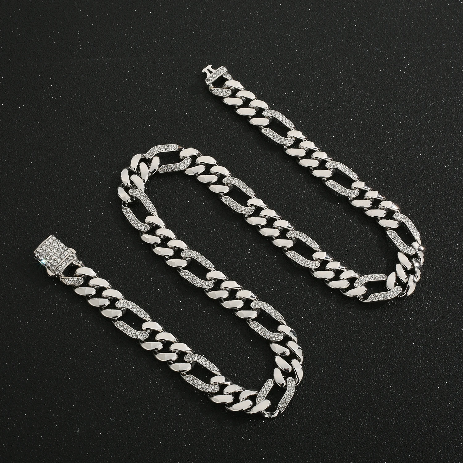 Hip Hop 14k Gold Plated Stainless Steel Jewelry Iced Cadena Hombre Miami Cuban Chain Men's Necklace