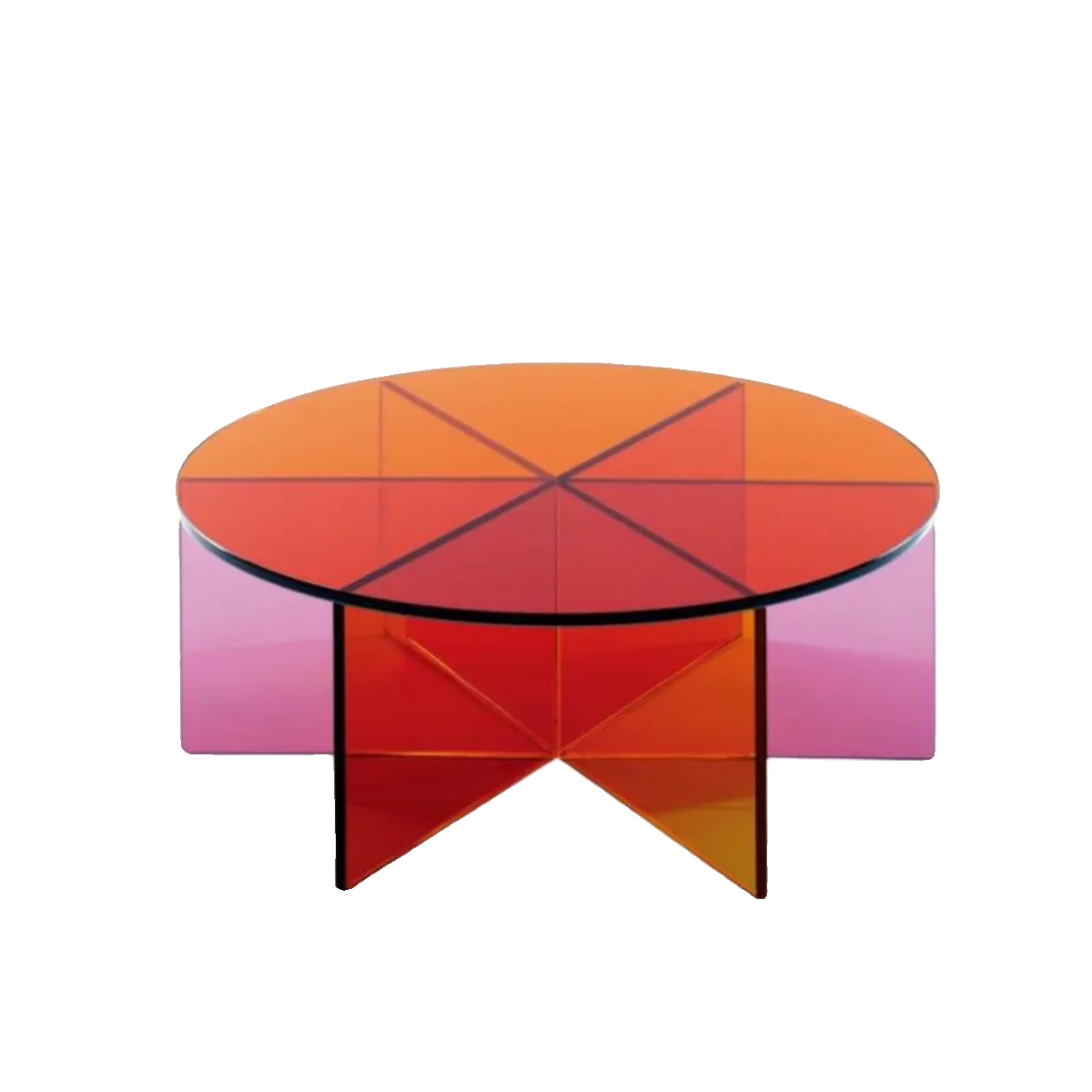 

Simple Retro Glass Coffee Table Living Room Simple Balcony Short Round Table Furniture Sofa Side Table
