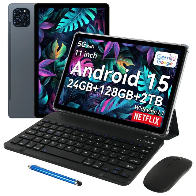 TABWEE T90 Android 15 11'' Tablet PC with Keyboard, Gemini