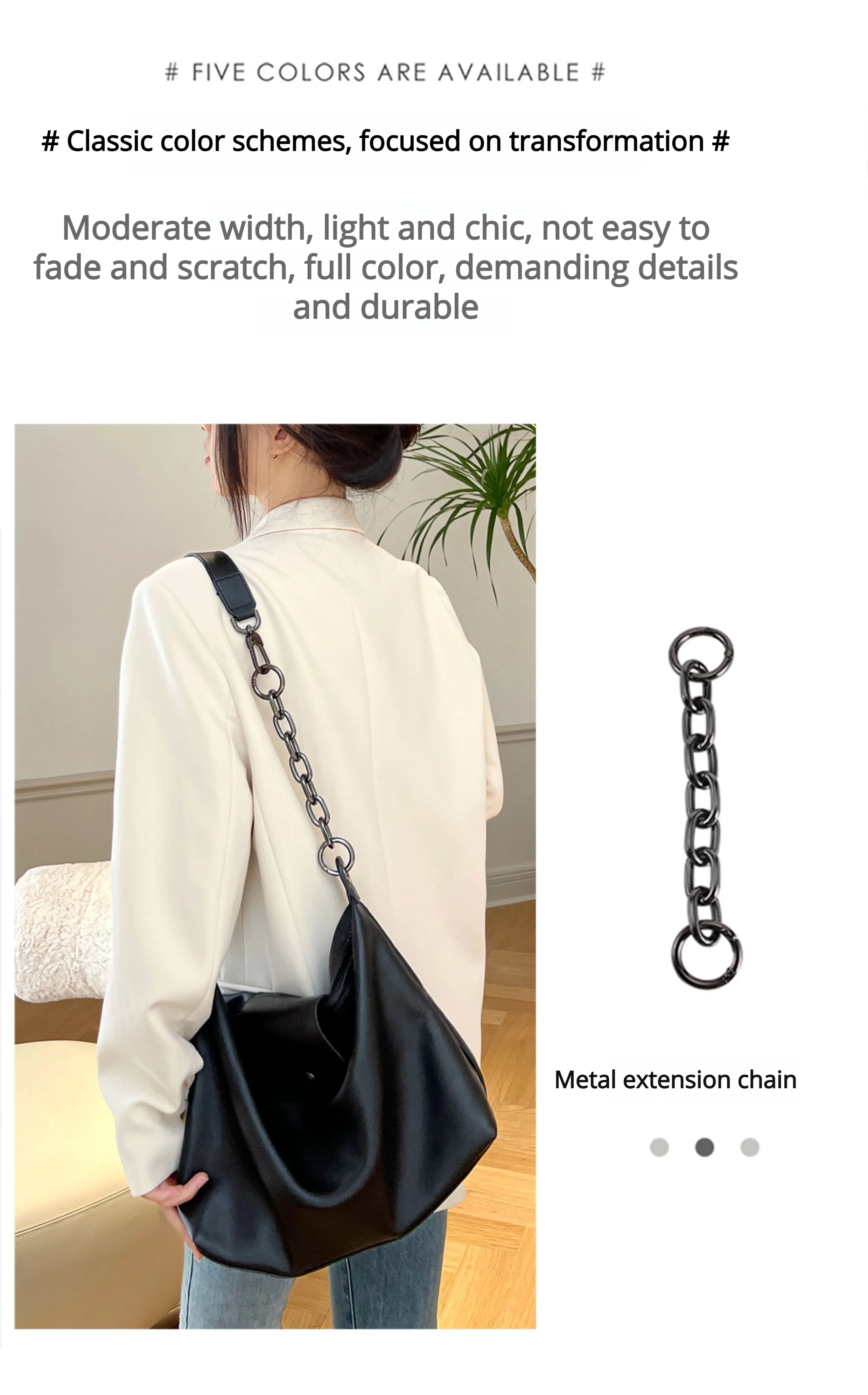 Extended Chain For Longchamp Hobo Exquisite High-end Fashion Diy Chain Shoulder Replacement Strap Bag Modification Accessories