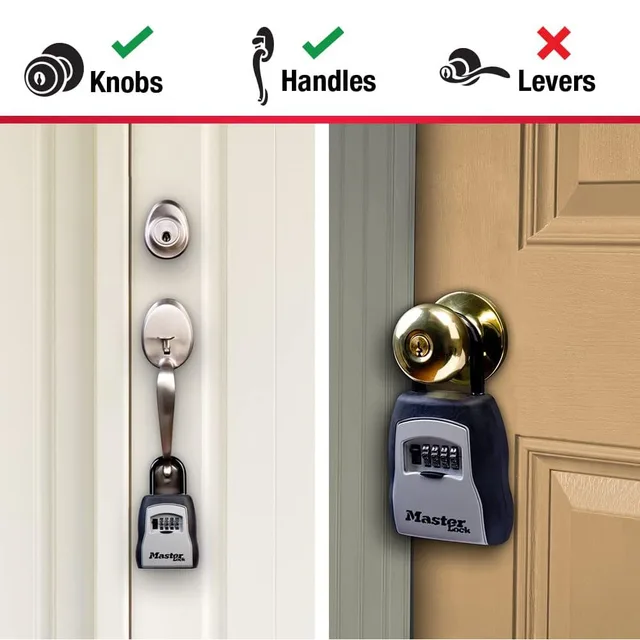 Master Lock Key Lock Box Outdoor Lock Box for House Keys Key Safe with Combination Lock Stainless Steel Password Key Box 4